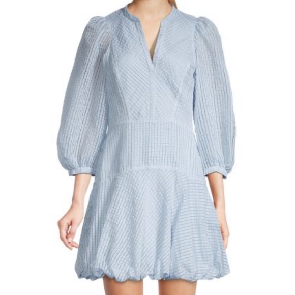 Rebecca Taylor puff sleeve bubble hem dress - Picture 3 of 16